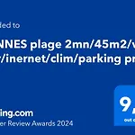 Cannes Plage 2Mn/45M2/Vue Mer/Inernet/Clim/Parking Prive