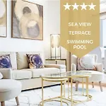 3-Room Luxury Apartment With Pool And Sea View Steps From The Beach