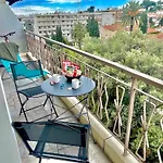 3 Pieces Ensoleillees Vue Jardin Au 6Eme Etage, 12 Min Centre Cannes